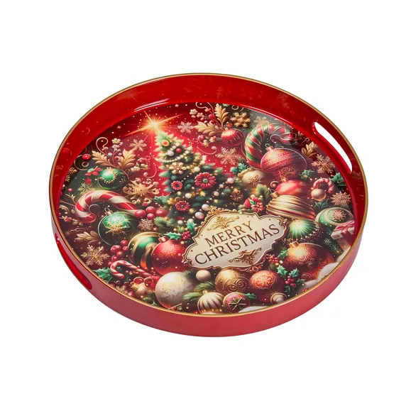 Merry Christmas Decorative Tray - Oval
