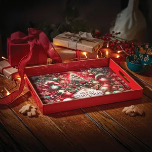 Merry Christmas Decorative Tray - Rectangular
