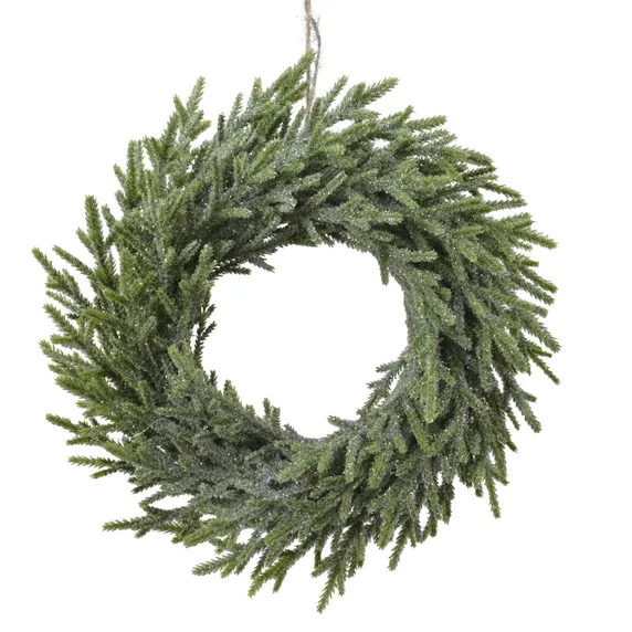 Merry Fir Artificial Glitter Wreath - 30cm