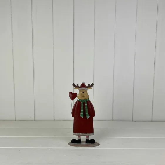 Metal Winter Reindeer Figurine
