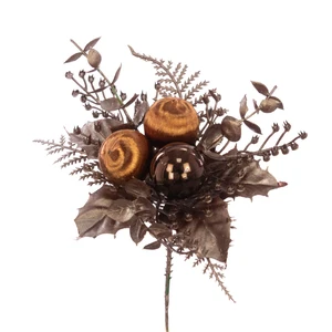 Metallic Baubles Spray - Brown - image 1