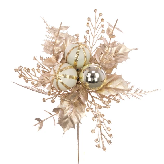 Metallic Baubles Spray - Brown - image 2