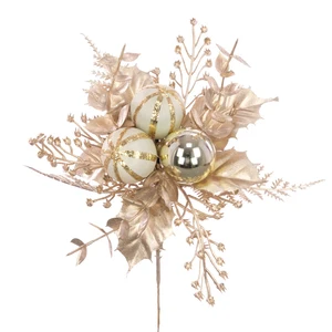 Metallic Baubles Spray - Brown - image 2
