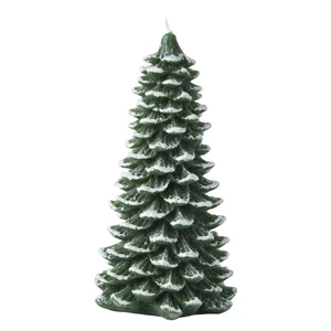 Metallic Green Tree Candle - Small
