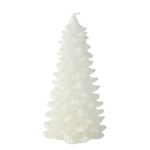 Metallic White Tree Candle - Small