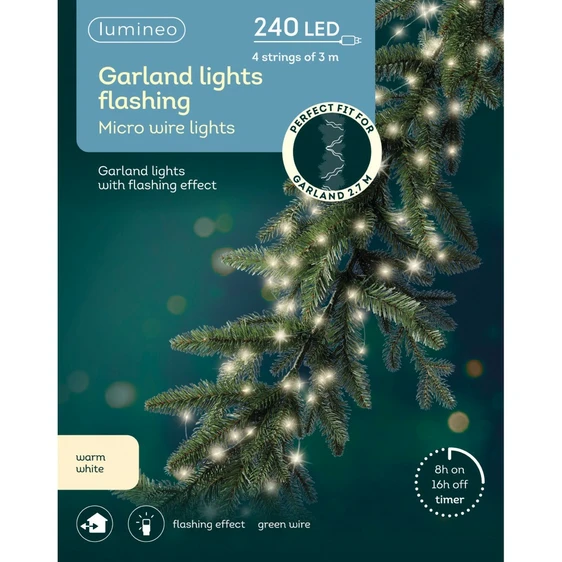 Micro Wire Garland Lights - Warm White - image 1