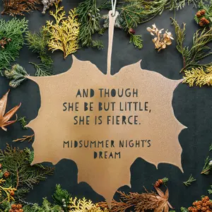 Midsummer Night's Dream Hanging Leaf Quote