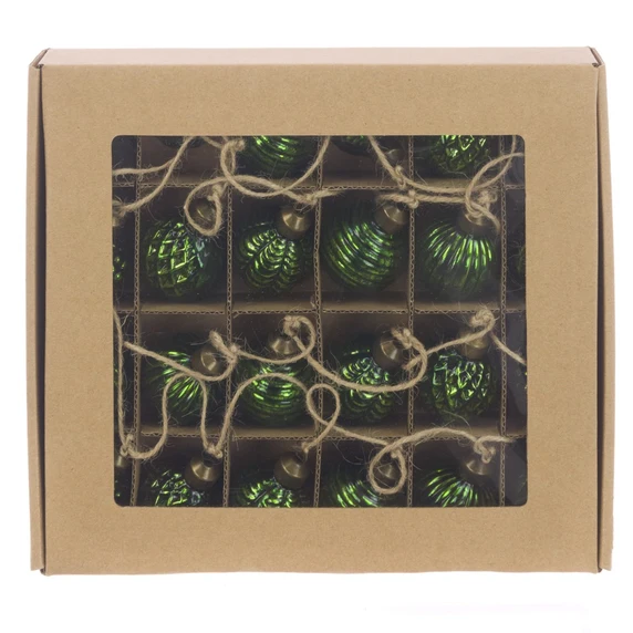 Mini Bauble Garland - Green