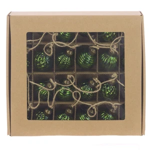 Mini Bauble Garland - Green