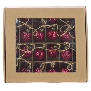 Mini Bauble Garland - Red