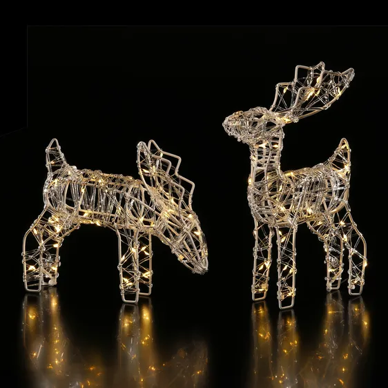 Miniature Acrylic Deer - Warm White
