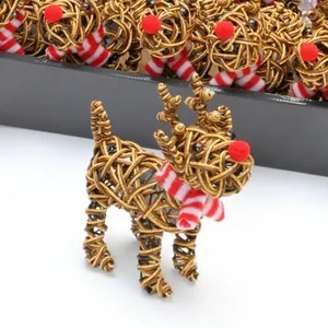 Miniature Wicker Rudolph Reindeer