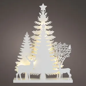 Minimal Illuminated Woodland Scene