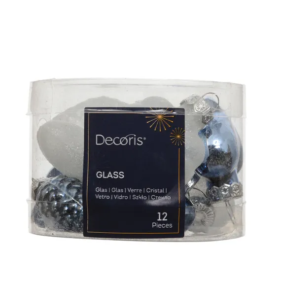 Mixed Shape Bauble Set - Night Blue & White - image 2