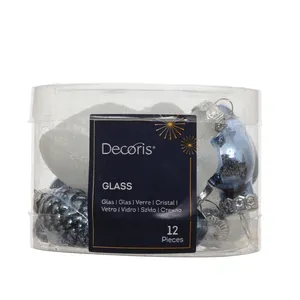 Mixed Shape Bauble Set - Night Blue & White - image 2