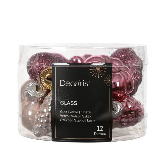 Mixed Shape Bauble Set - Pink - image 2