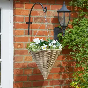 Mocha Hanging Cone Basket 35cm