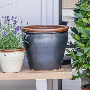Ivyline Morgan Mercury Rolled Rim Planter Ø20cm - image 1