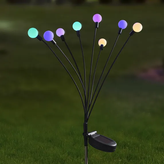 Multi-Stem Glow Globes Stake Light - Multicolour