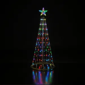 Multicolour Wire Cone Tree - 1.2m