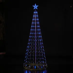 Multicolour Wire Cone Tree - 1.8m - image 4