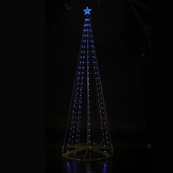 Multicolour Wire Cone Tree - 2.7m