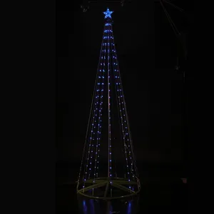 Multicolour Wire Cone Tree - 2.7m