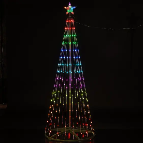 Multicolour Wire Cone Tree - 1.8m - image 1
