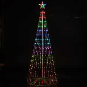 Multicolour Wire Cone Tree - 1.8m
