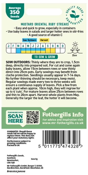 Mustard Oriental Ruby Streaks Seeds - image 2