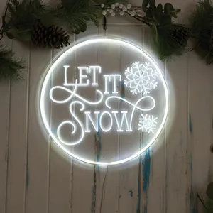 Neon Let It Snow Sign
