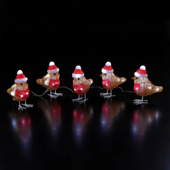 Noma Acrylic Festive Robins Set