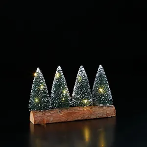 Noma Bristle Christmas Trees Decoration - 4 Trees