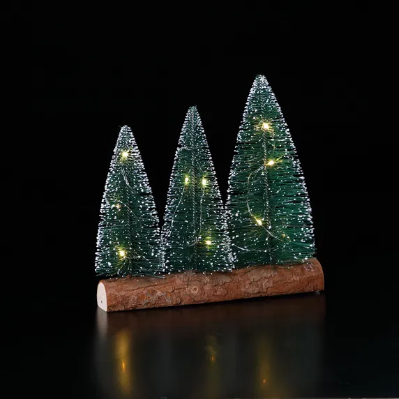 Noma Bristle Christmas Trees Decoration - 3 Trees