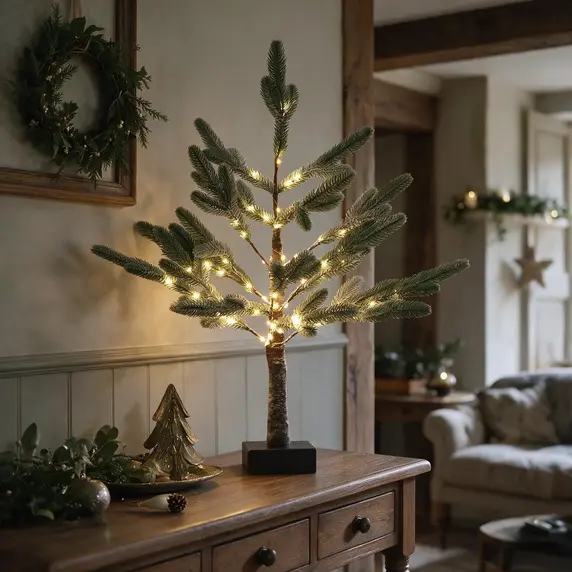 Noma Frosted Fir Illuminated Twig Tree