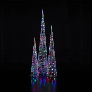 Noma Spun Acrylic Illuminated Cone Tree Set - 1.1m - image 2