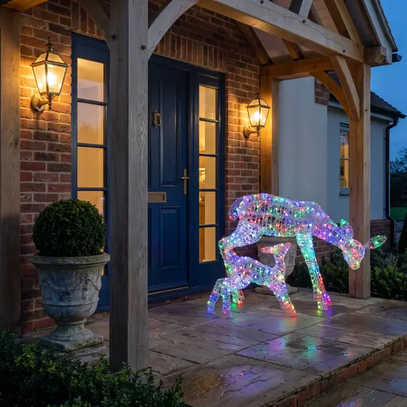 Noma Spun Acrylic Illuminated Woburn Deer & Fawn