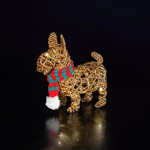 Noma Wicker Scottie Dog Figurine - 28cm - image 2