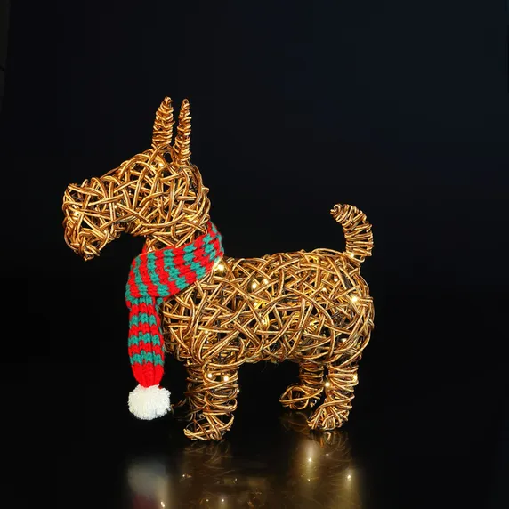 Noma Wicker Scottie Dog Figurine - 44cm - image 2