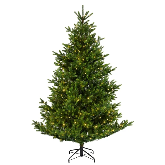 Nordmann Fir Pre-Lit Artificial Christmas Tree 7ft - image 1