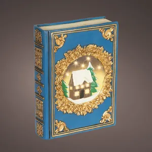 Ornamental Light Up Book - Blue
