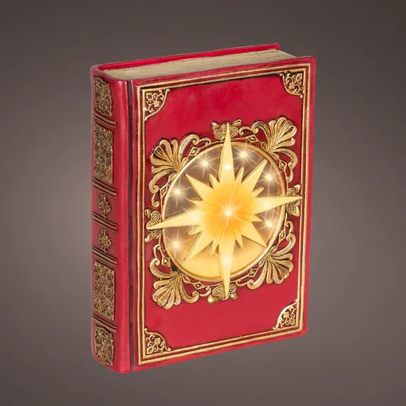 Ornamental Light Up Book - Red