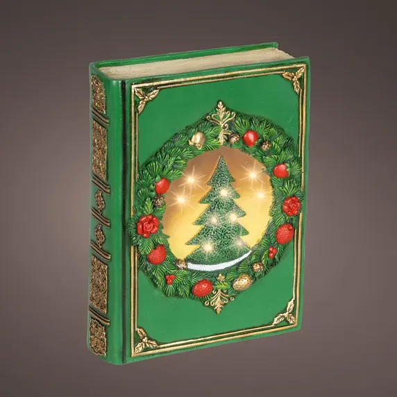 Ornamental Light Up Book - Green
