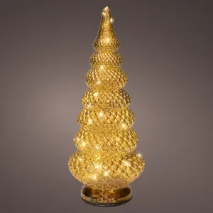 Ornate Glass Illuminated Brown Tree - Large