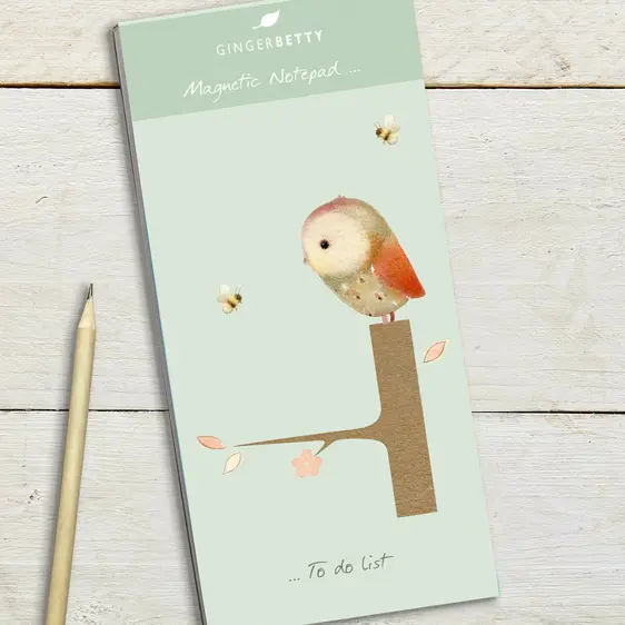 Owl & Bees Magnetic Notepad - image 1