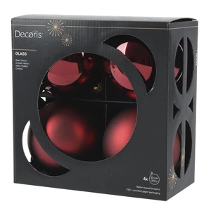 Oxblood Red Bauble Set - 4