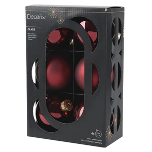 Oxblood Red Bauble Set - 6