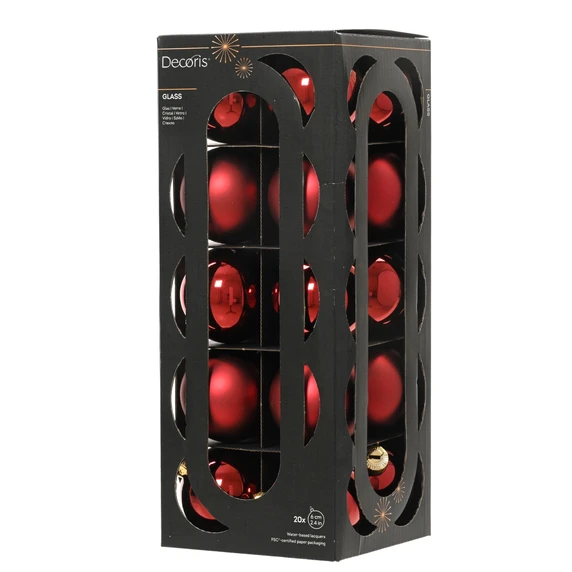 Oxblood Red Bauble Set - 20 - image 1