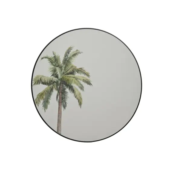 Palm Leaf Design Round Mirror - image 2