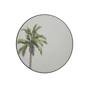 Palm Leaf Design Round Mirror - image 2